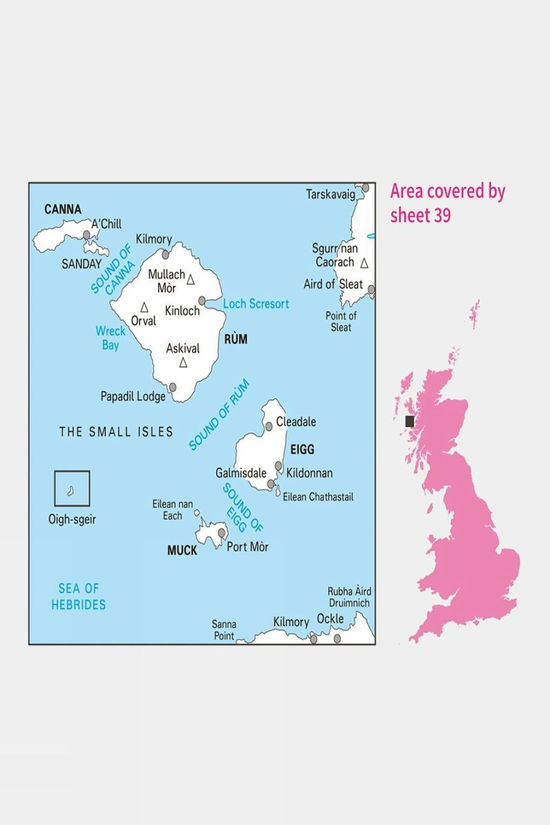  Landranger Map 39 Rum, Eigg, Muck And Canna