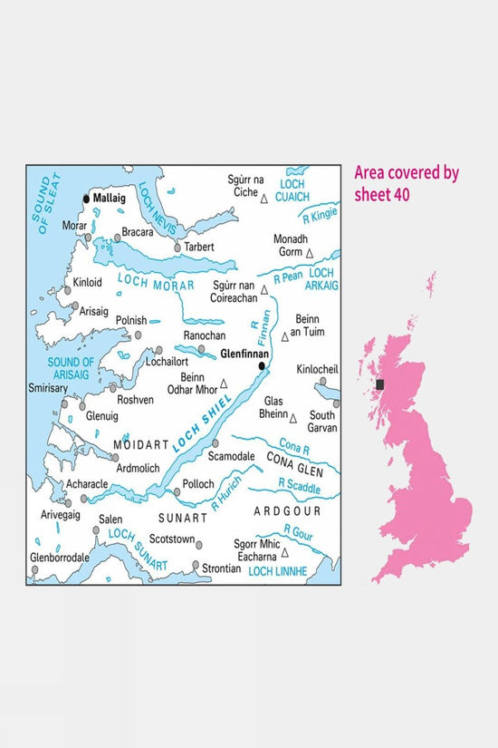 Landranger Map 40 Mallaig And Glenfinnan
