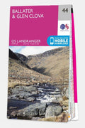  Ordnance Survey Landranger Map 44 Ballater And Glen Clova