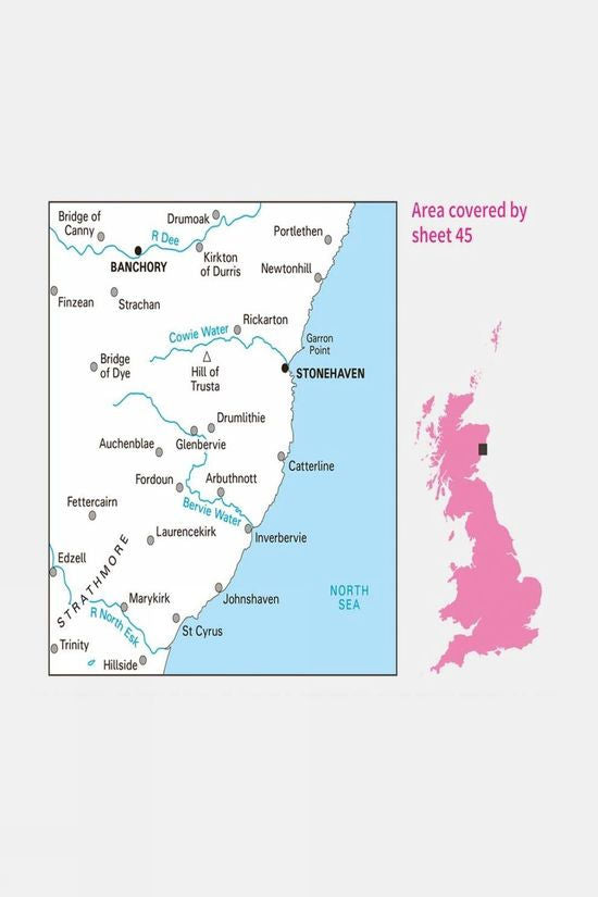  Ordnance Survey Landranger Map 45 Stonehaven And Banchory