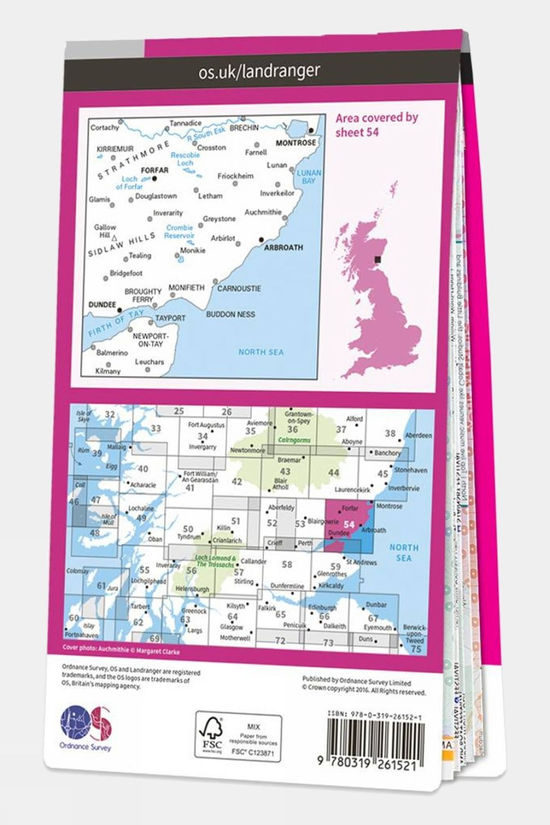 Landranger Map 54 Dundee And Montrose