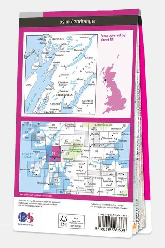  Landranger Map 55 Lochgilphead And Loch Awe