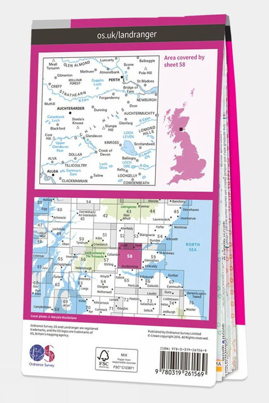  Landranger Map 58 Perth And Alloa