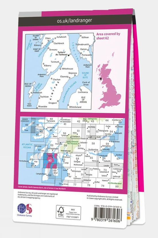  Landranger Map 62 North Kintyre And Tarbert