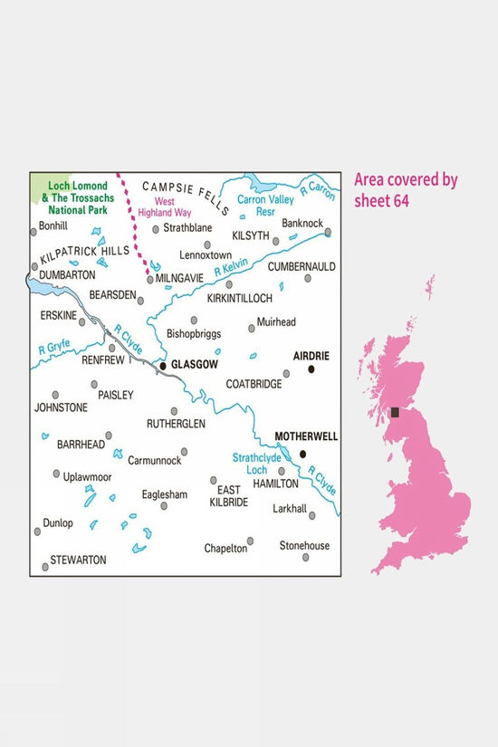  Landranger Map 64 Glasgow
