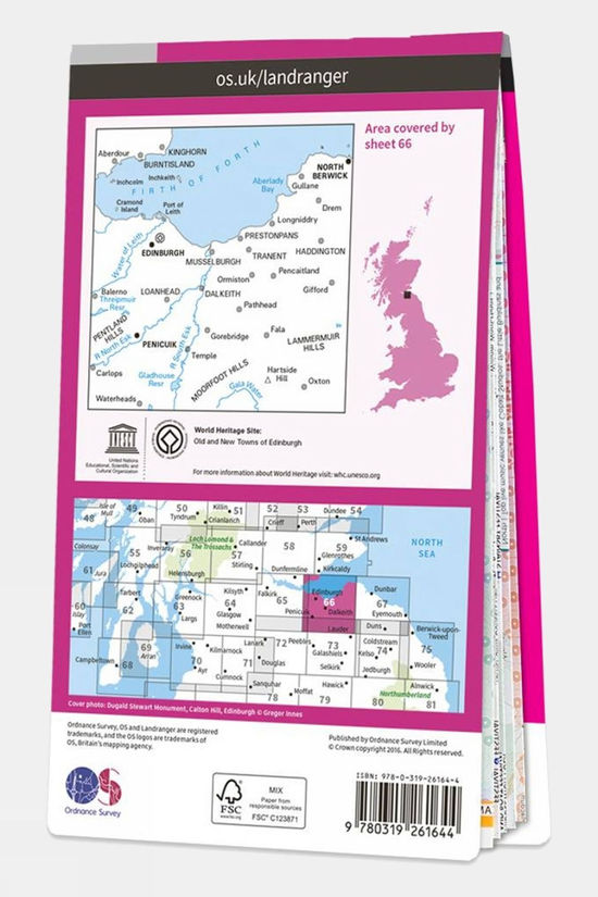  Landranger Map 66 Edinburgh