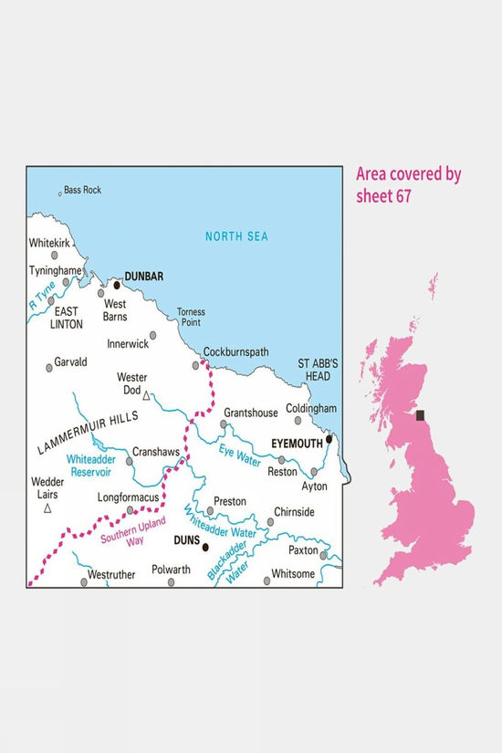  Landranger Map 67 Duns, Dunbar And Eyemouth