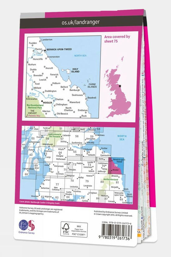  Landranger Map 75 Berwick- Upon-Tweed