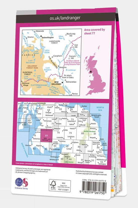  Landranger Map 77 Dalmellington And New Galloway