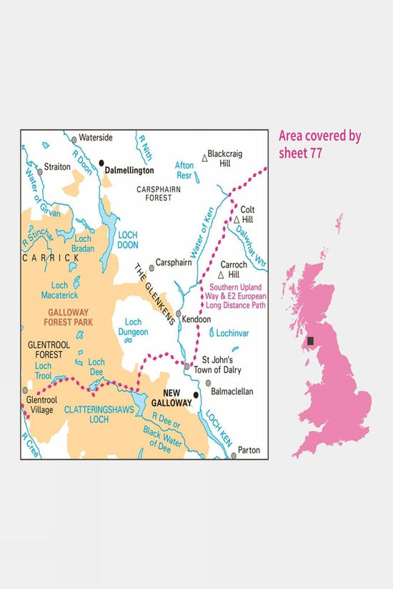  Landranger Map 77 Dalmellington And New Galloway