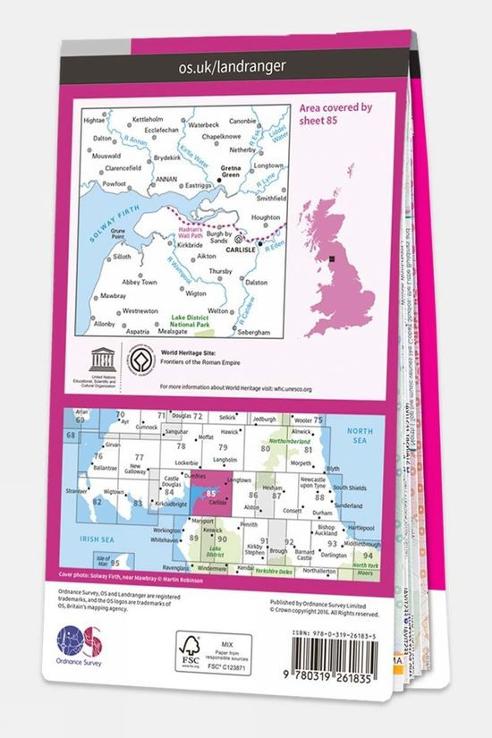  Ordnance Survey Landranger Map 85 Carlisle And Solway Firth