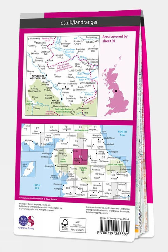 Landranger Map 91 Appleby-in-Westmorland