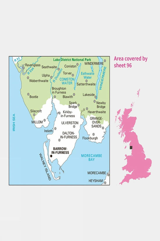  Landranger Map 96 Barrow-in-Furness And South Lakeland