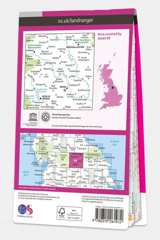  Landranger Map 99 Northallerton And Ripon