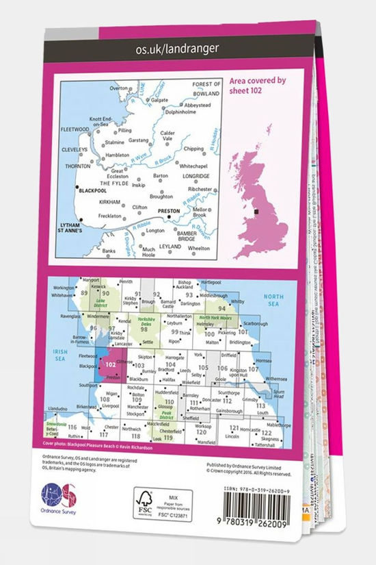  Landranger Map 102 Preston And Blackpool