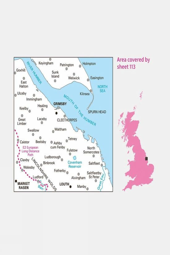  Ordnance Survey Landranger Map 113 Grimsby
