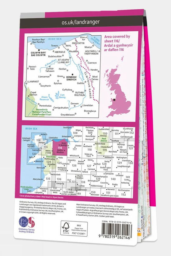  Landranger Map 116 Denbigh And Colwyn Bay