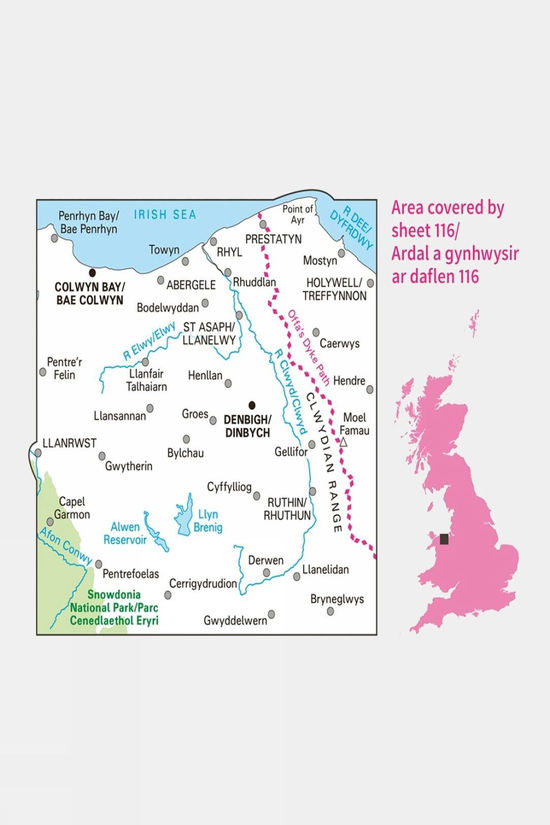  Landranger Map 116 Denbigh And Colwyn Bay