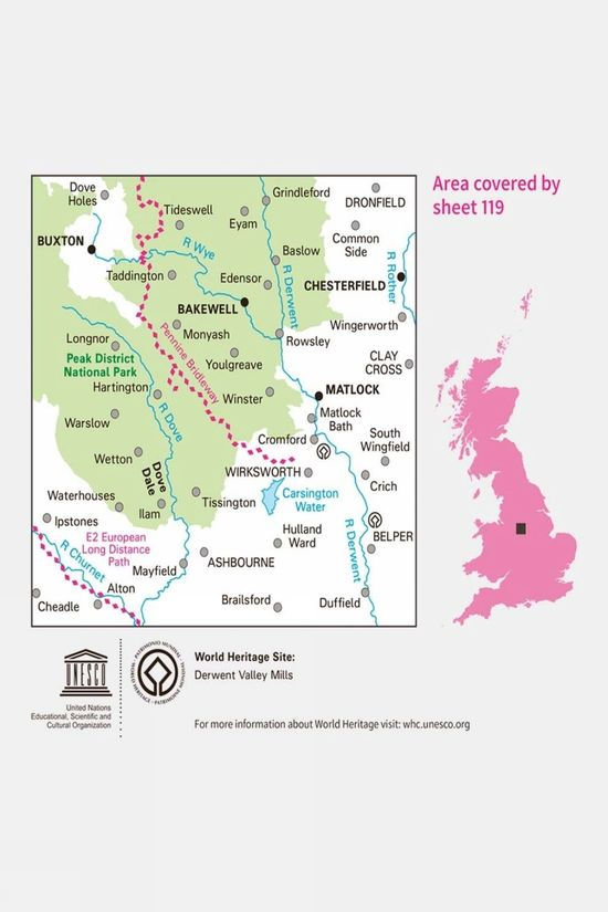  Ordnance Survey Landranger Map 119 Buxton And Matlock