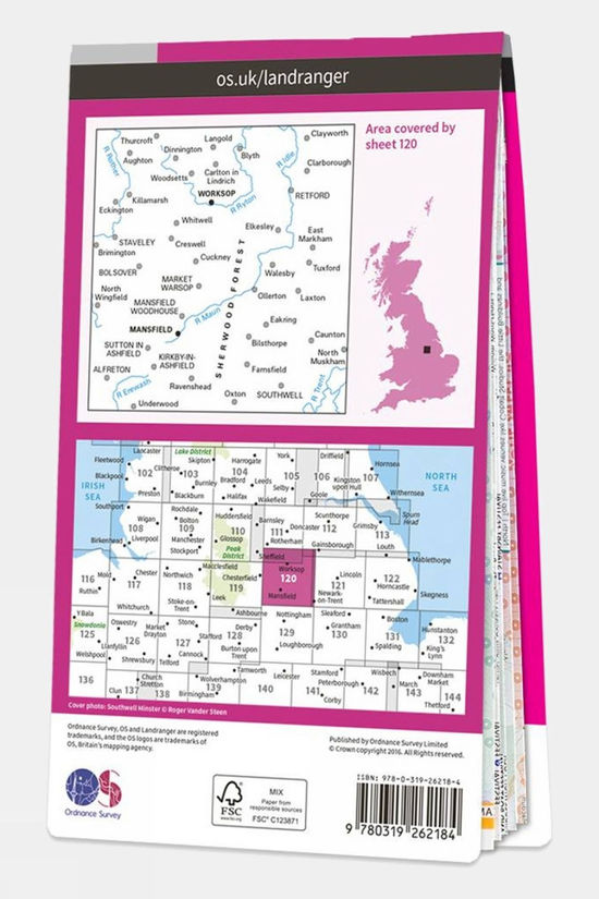  Landranger Map 120 Mansfield And Worksop