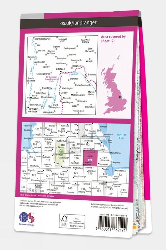  Landranger Map 121 Lincoln And Newark-on-Trent