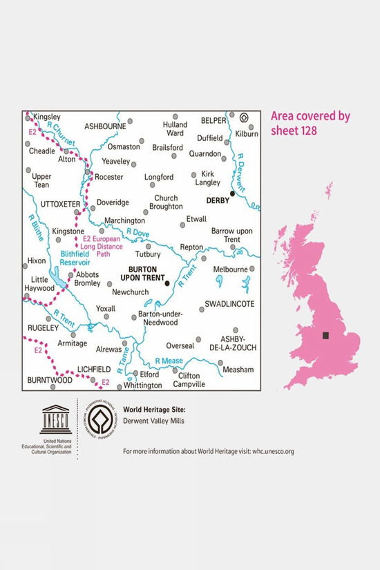  Landranger Map 128 Derby And Burton Upon Trent