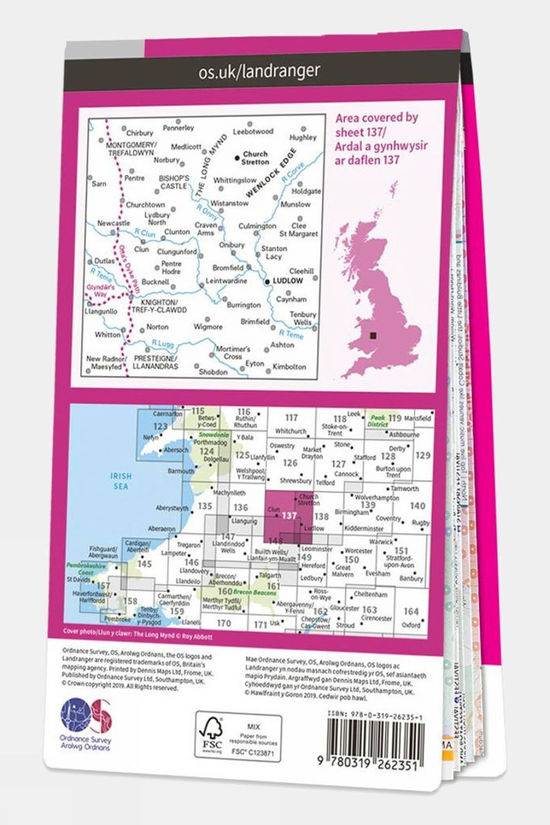  Landranger Map 137 Church Stretton And Ludlow