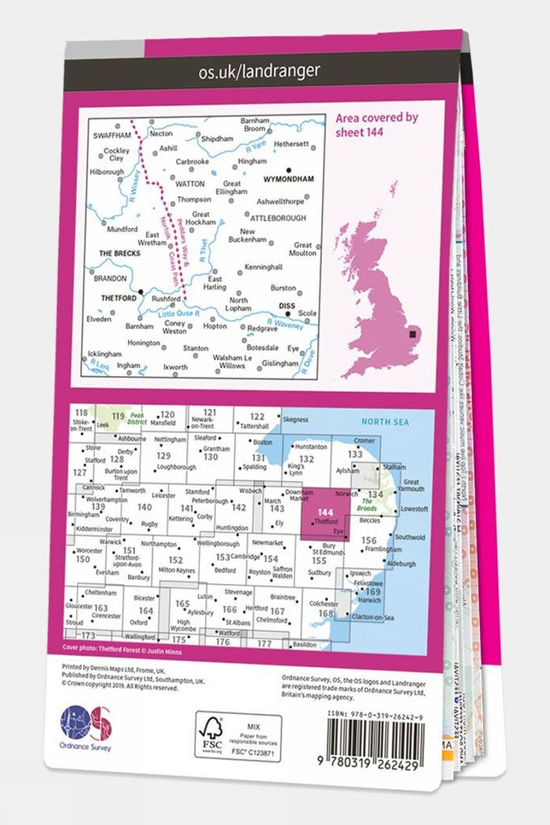  Landranger Map 144 Thetford And Diss