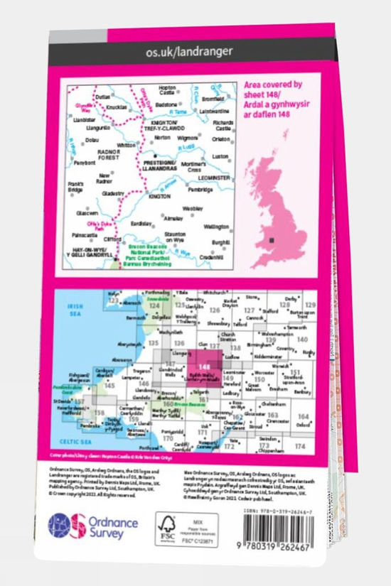  Landranger Map 148 Presteigne And Hay-on-Wye