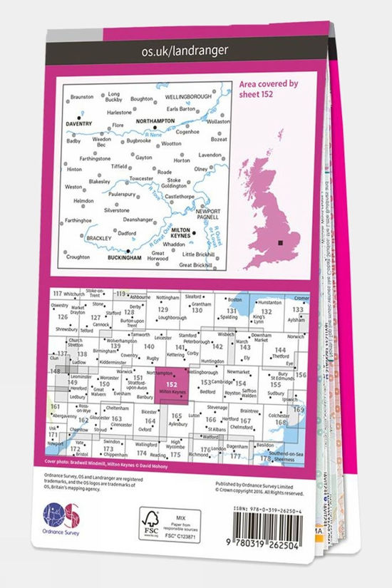  Landranger Map 152 Northampton And Milton Keynes