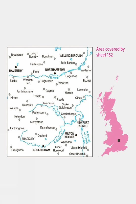  Landranger Map 152 Northampton And Milton Keynes