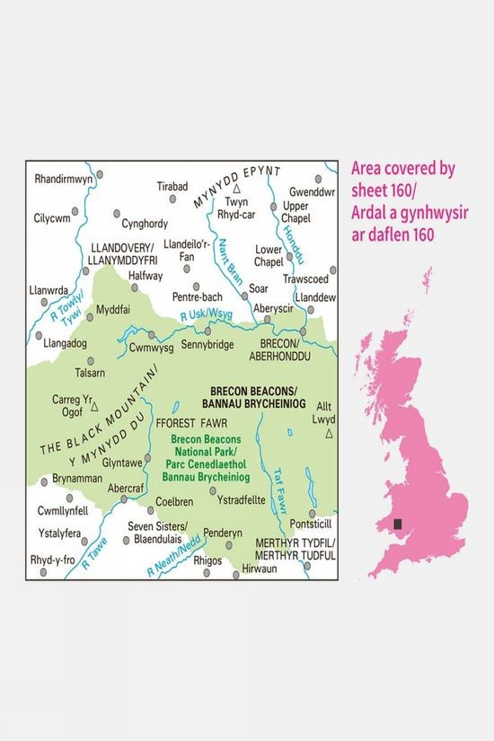  Ordnance Survey Landranger Map 160 Brecon Beacons