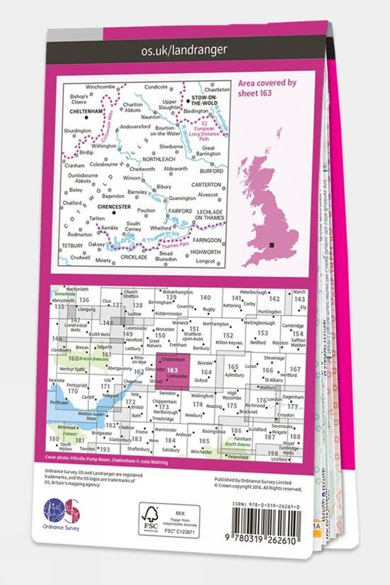  Ordnance Survey Landranger Map 163 Cheltenham And Cirencester