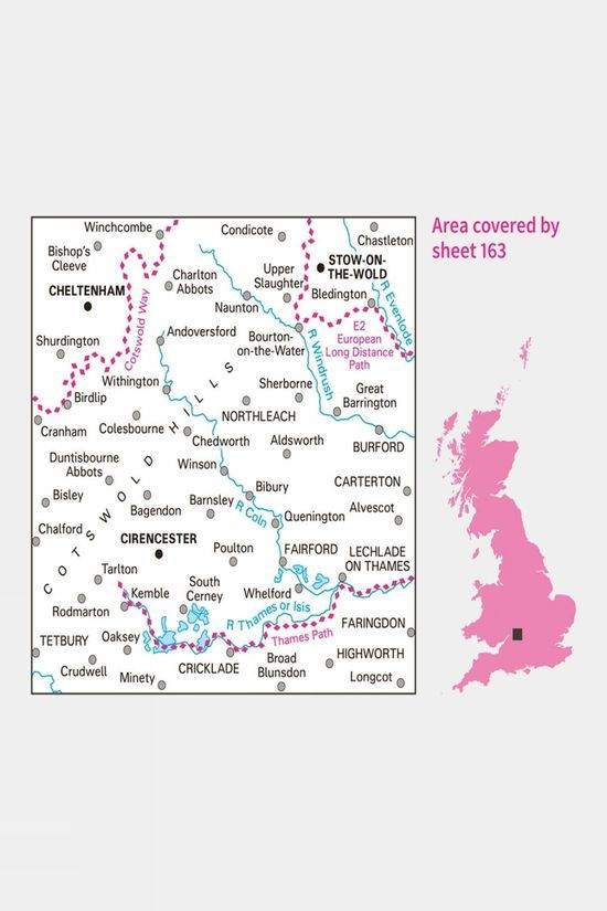  Ordnance Survey Landranger Map 163 Cheltenham And Cirencester