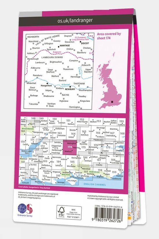  Ordnance Survey Landranger Map 174 Newbury And Wantage