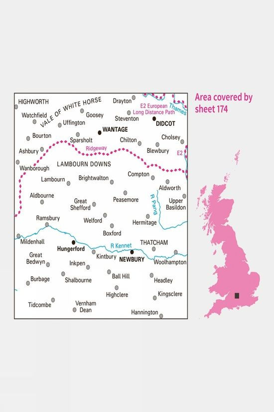  Ordnance Survey Landranger Map 174 Newbury And Wantage
