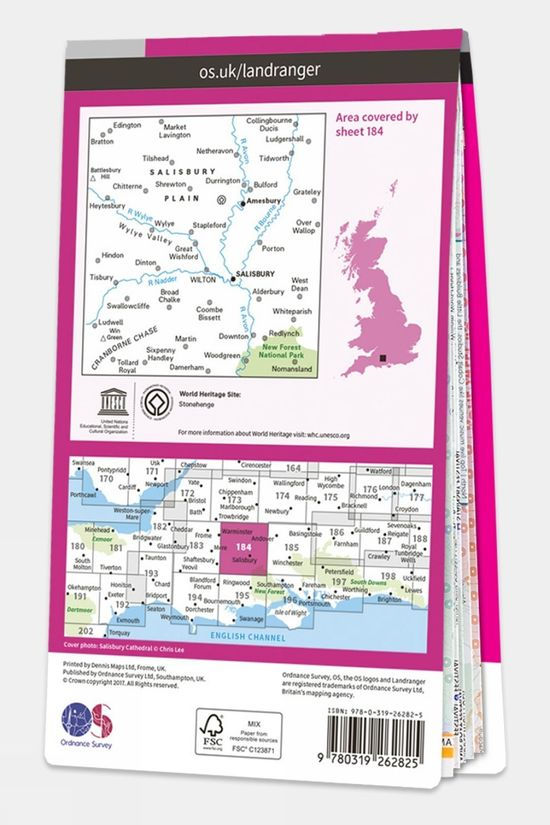  Landranger Map 184 Salisbury And The Plain