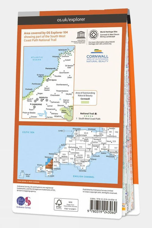  Active Explorer Map 104 Redruth And St Agnes