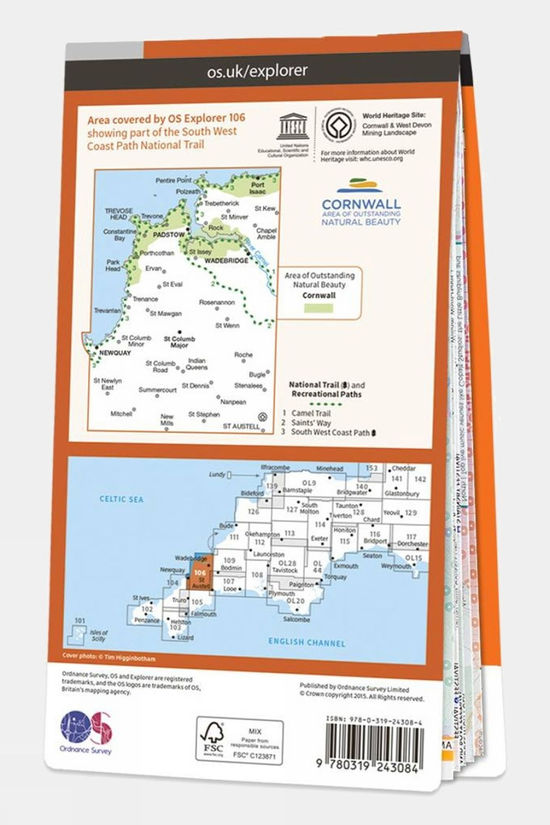  Active Explorer Map 106 Newquay And Padstow