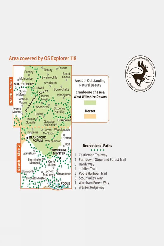  Active Explorer Map 118 Shaftesbury And Cranborne Chase