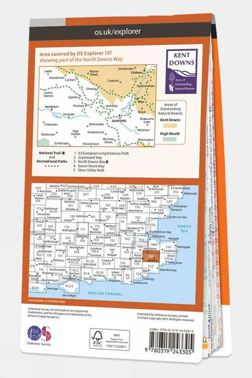  Active Explorer Map 137 Ashford