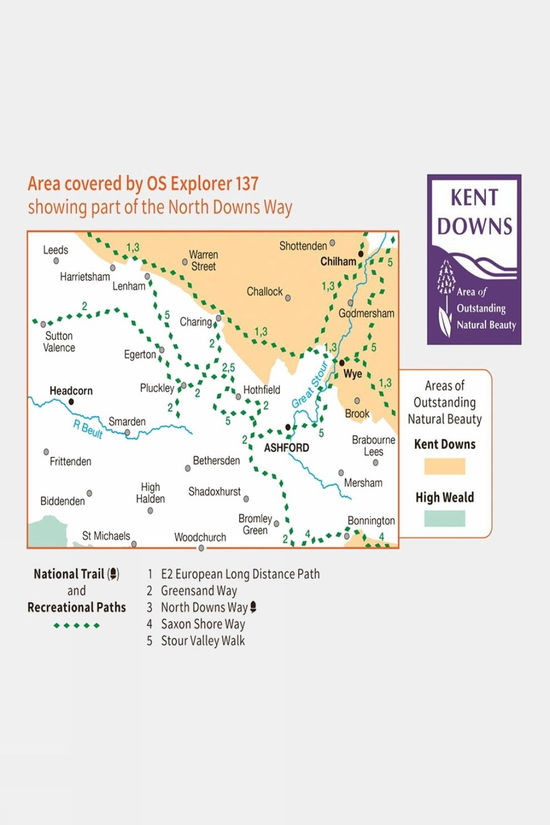  Active Explorer Map 137 Ashford