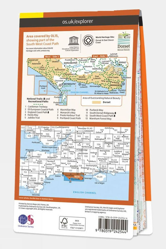  Active Explorer Map OL15 Purbeck And South Dorset