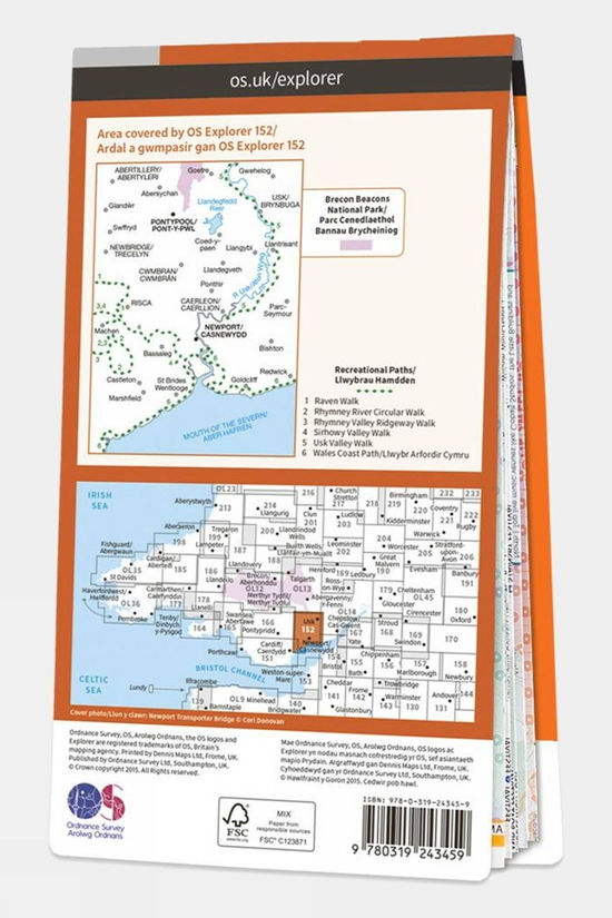  Active Explorer Map 152 Newport And Pontypool