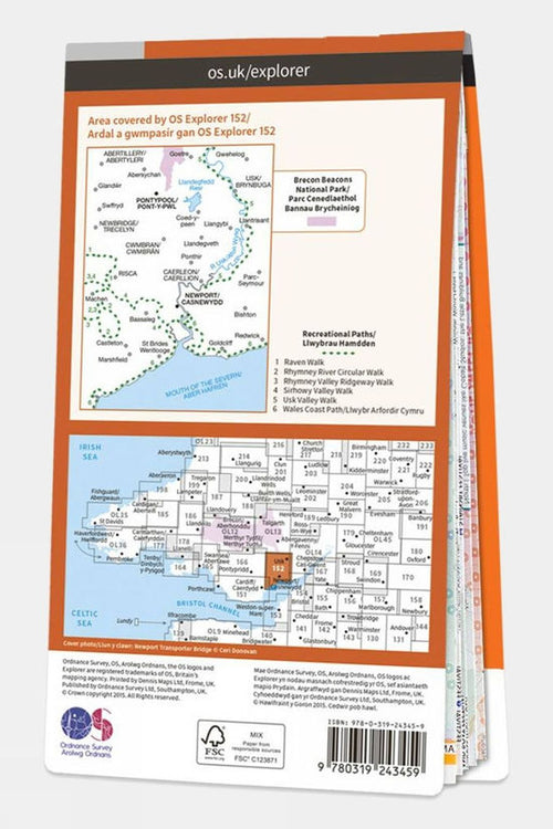  Active Explorer Map 152 Newport And Pontypool