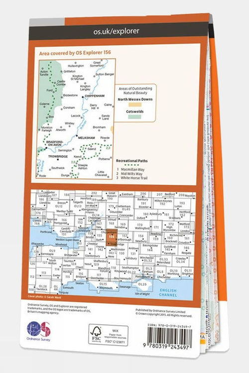  Active Explorer Map 156 Chippenham And Bradford-on-Avon