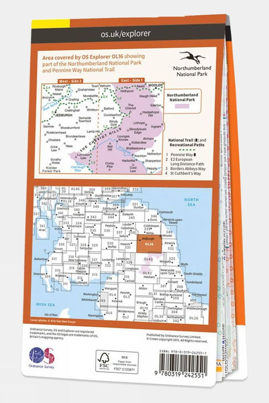  Active Explorer Map OL16 The Cheviot Hills
