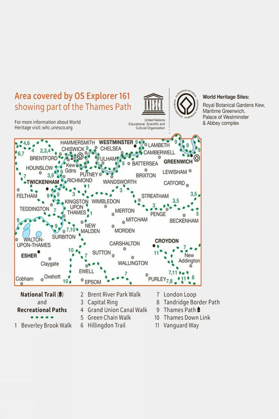  Active Explorer Map 161 London South