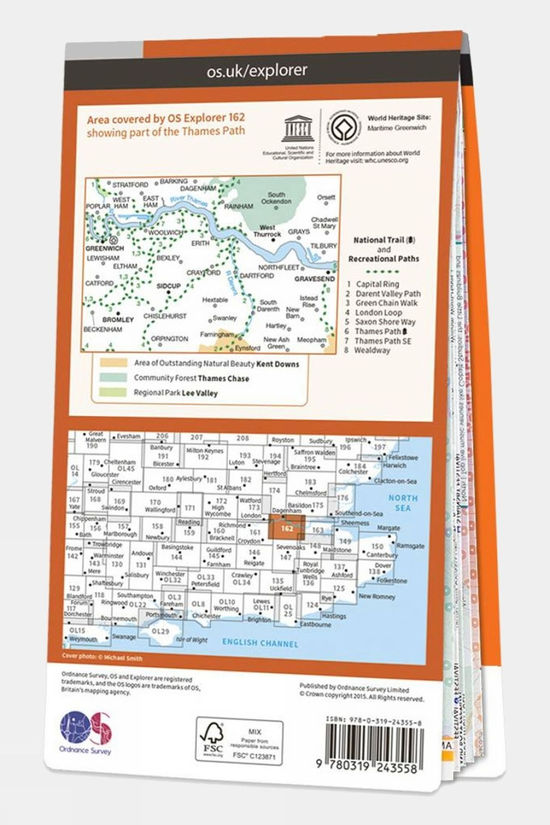  Active Explorer Map 162 Greenwich And Gravesend