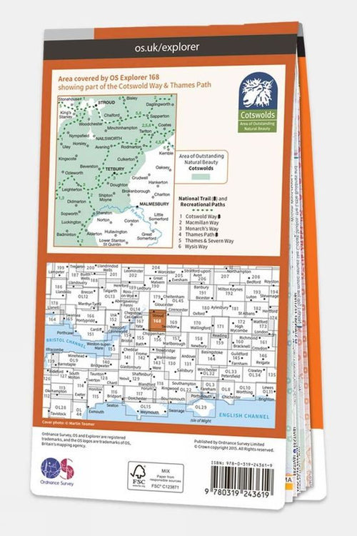  Active Explorer Map 168 Stroud, Tetbury And Malmesbury